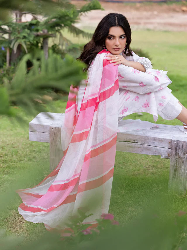 Pret 3Pc Printed Cambric Suit