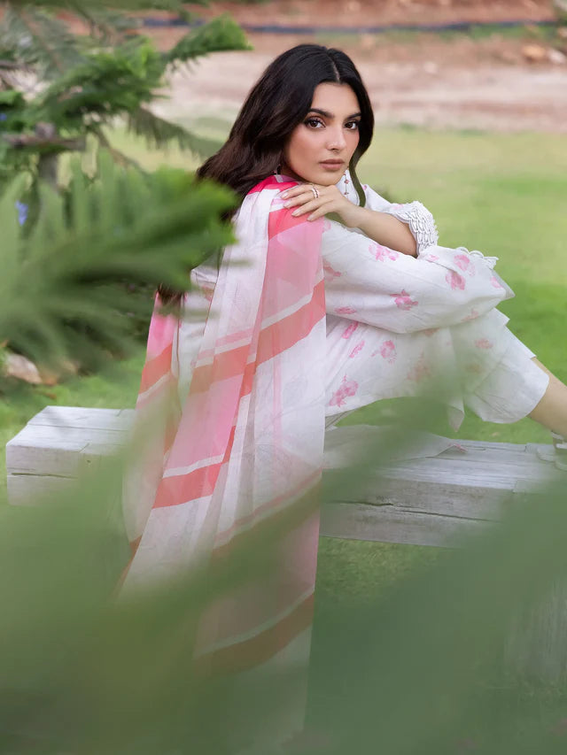 Pret 3Pc Printed Cambric Suit